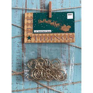 Gerson 1-1/2 In. Gold Swirl Ornament Hooks (24-Pack) 376290 Gerson 376290 1-1/2